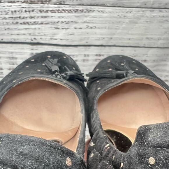 Beautifeel Holly Flats Black Printed Suede Bronze Dots Excellent Women's 39 8-8. - Picture 10 of 11
